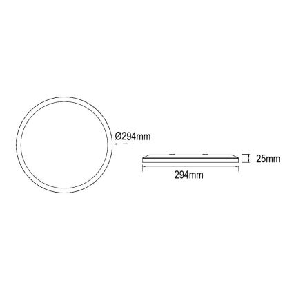 Globo - Светодиодный потолочный светильник для ванной комнаты с регулированием яркости LED/18W/230V диаметр 29,4 см IP44 белый