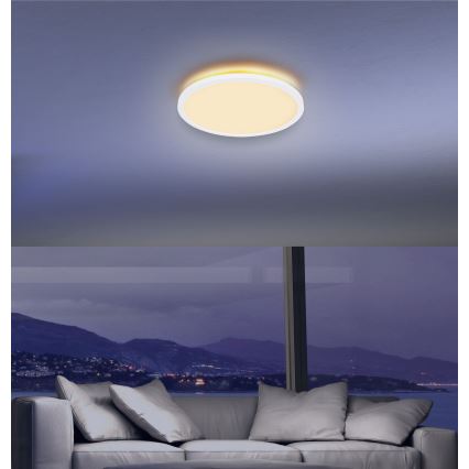 Globo - Стельовий LED світильник для ванної з регулюванням яскравості LED/18W/230V діаметр 29,4 см IP44 білий