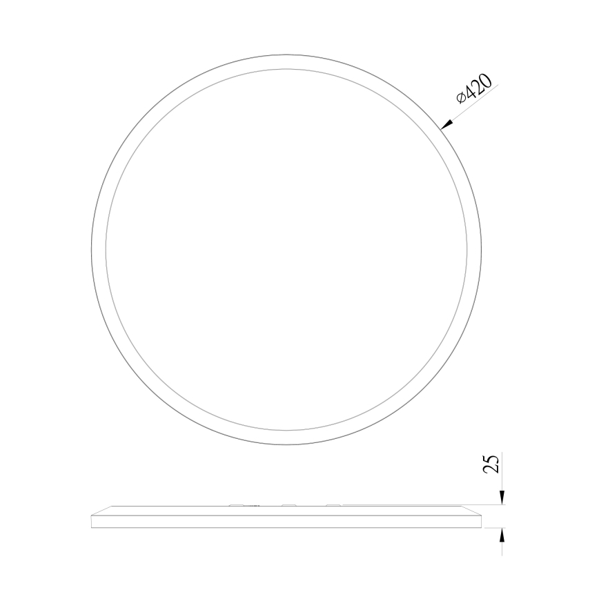 Globo - Светодиодный потолочный светильник для ванной комнаты с регулированием яркости LED/24W/230V диаметр 42 см IP44 черный