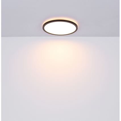 Globo - Стельовий LED світильник для ванної з регулюванням яскравості LED/24W/230V діаметр 42 см IP44 чорний