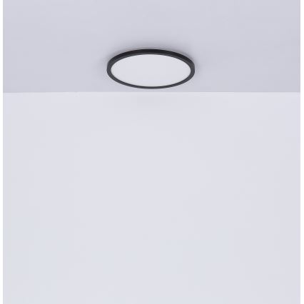 Globo - Стельовий LED світильник для ванної з регулюванням яскравості LED/24W/230V діаметр 42 см IP44 чорний