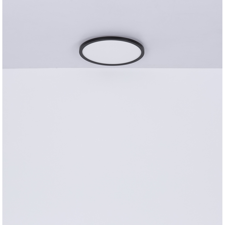 Globo - Стельовий LED світильник для ванної з регулюванням яскравості LED/24W/230V діаметр 42 см IP44 чорний