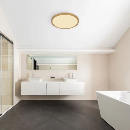 Globo - Светодиодный потолочный светильник для ванной комнаты с регулированием яркости LED/24W/230V 3000K IP44 диаметр 42 см латунь