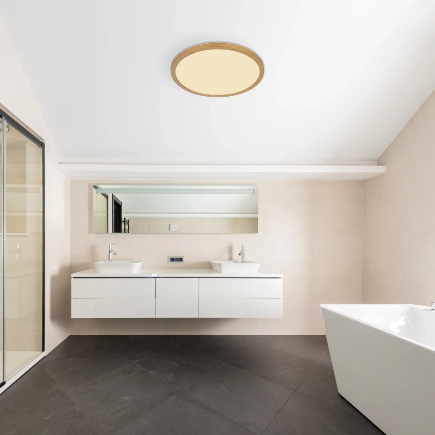 Globo - Светодиодный потолочный светильник для ванной комнаты с регулированием яркости LED/24W/230V 3000K IP44 диаметр 42 см латунь