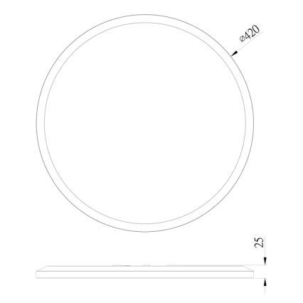 Globo - Светодиодный потолочный светильник для ванной комнаты с регулированием яркости LED/24W/230V диаметр 42 см IP44 белый