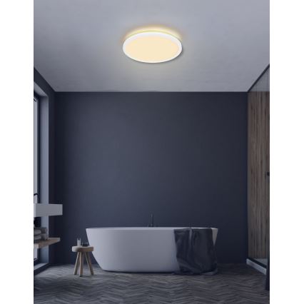 Globo - Стельовий LED світильник для ванної з регулюванням яскравості LED/24W/230V діаметр 42 см IP44 білий