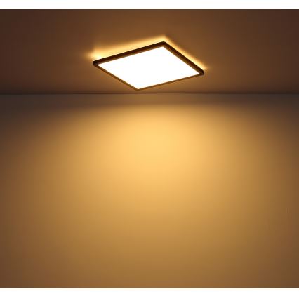 Globo - Стельовий LED світильник для ванної з регулюванням яскравості LED/18W/230V 29,4x29,4 см IP44 чорний