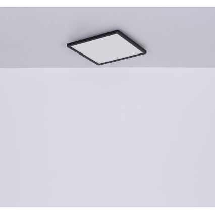 Globo - Стельовий LED світильник для ванної з регулюванням яскравості LED/18W/230V 29,4x29,4 см IP44 чорний