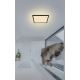 Globo - Стельовий LED світильник для ванної з регулюванням яскравості LED/18W/230V 29,4x29,4 см IP44 чорний
