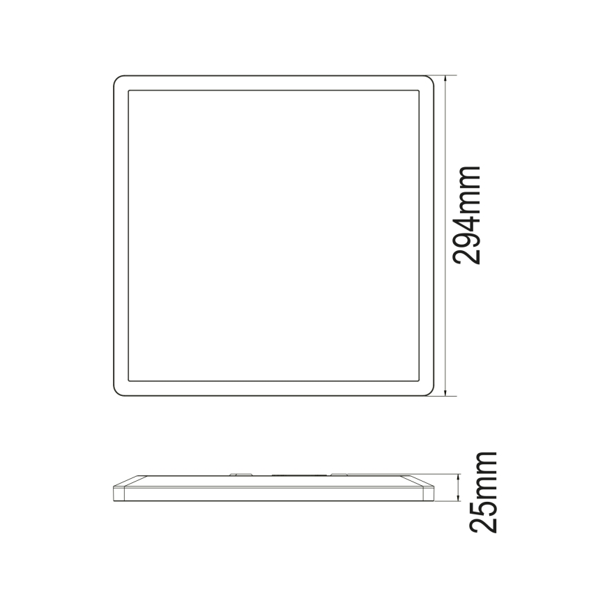 Globo - Светодиодный потолочный светильник для ванной комнаты с регулированием яркости LED/18W/230V 29,4x29,4 см IP44 белый