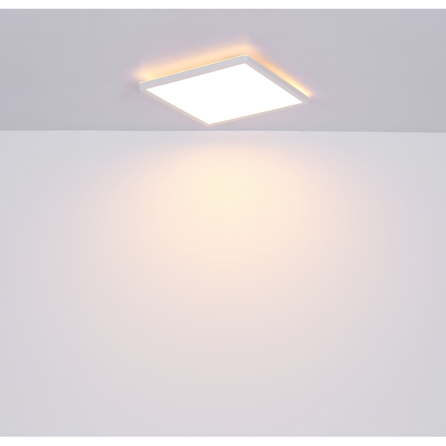 Globo - Стельовий LED світильник для ванної з регулюванням яскравості LED/18W/230V 29,4x29,4 см IP44 білий