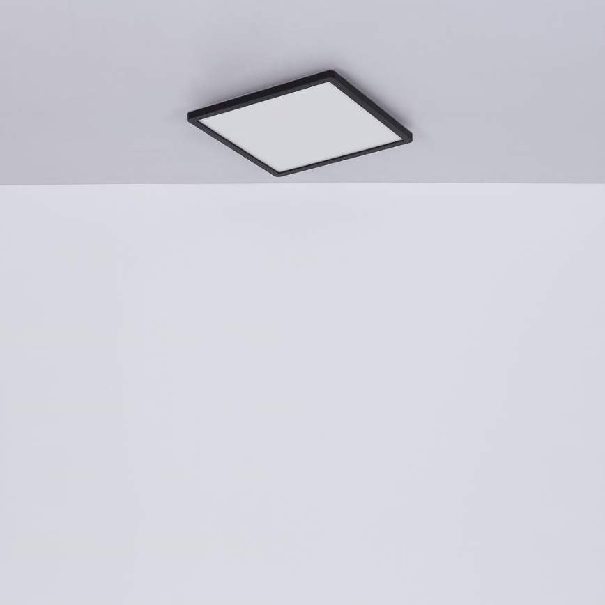 Globo - Стельовий LED світильник для ванної з регулюванням яскравості LED/24W/230V 42x42 см IP44 чорний