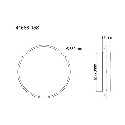Globo - Стельовий LED світильник LED/15W/230V 4000K діаметр 23 см чорний