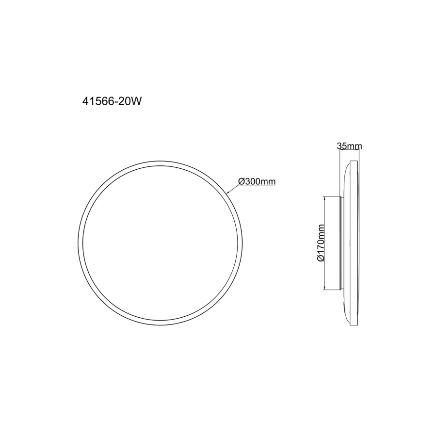 Globo - LED-потолочный светильник, 20 Вт / 230 В, 4000 К, диаметр 30 см, белый