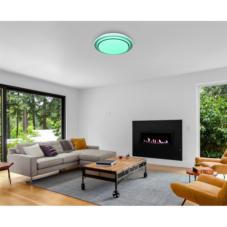 Globo - Стельовий RGBW-світильник з регулюванням яскравості LED/24W/230V 2700-6500K + пульт дистанційного керування