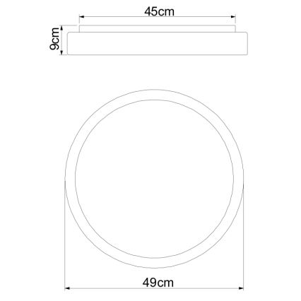 Globo - Светодиодный потолочный светильник с регулированием яркости LED/24W/230V + дистанционное управление