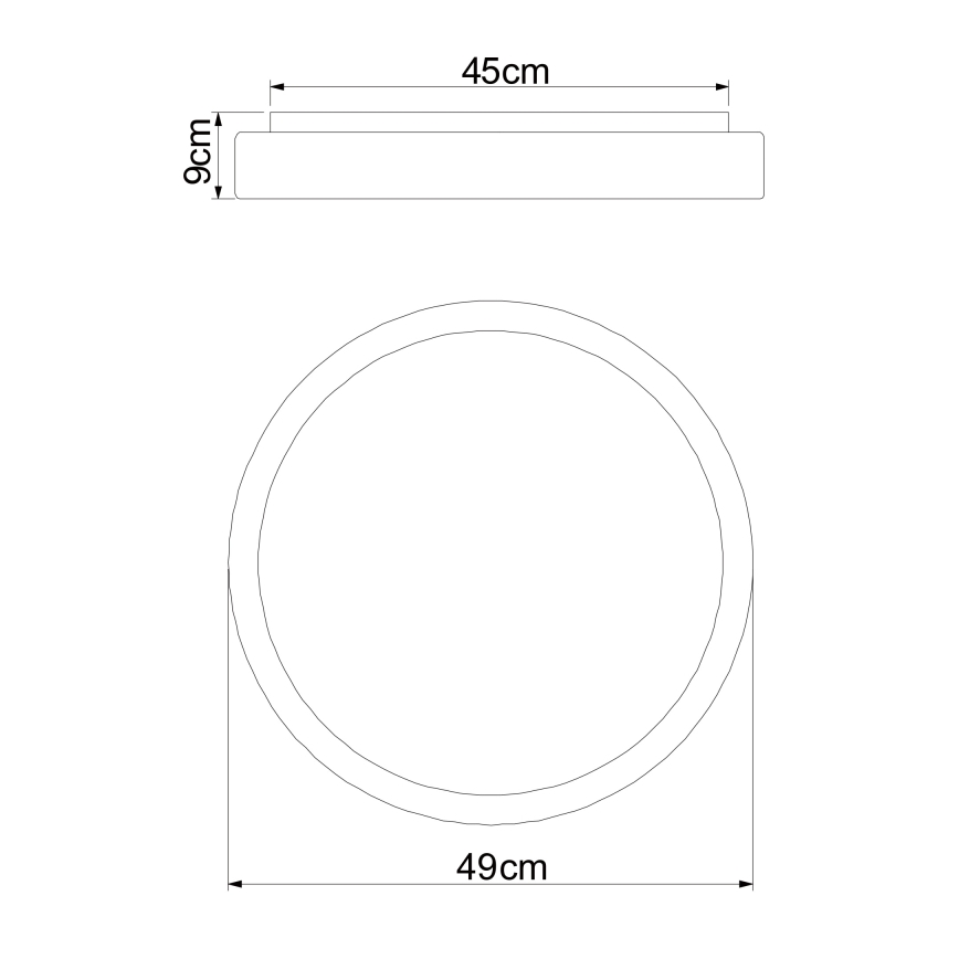 Globo - Светодиодный потолочный светильник с регулированием яркости LED/24W/230V + дистанционное управление