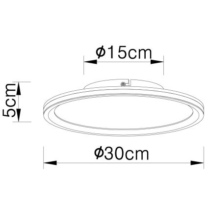 Globo - Стельовий LED світильник LED/30W/230V діаметр 30 cm