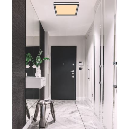 Globo - Стельовий LED світильник LED/12W/230V 30x30 см чорний/білий