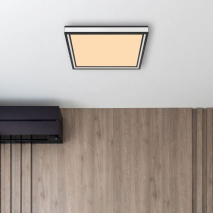 Globo - Стельовий LED світильник LED/12W/230V 30x30 см чорний/білий