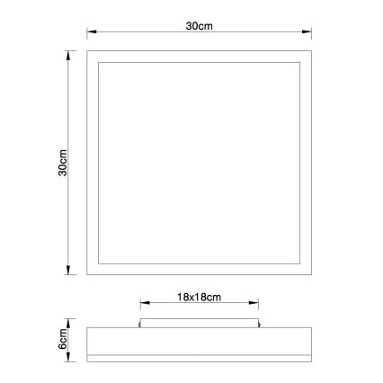 Globo - Светодиодный потолочный светильник LED/12W/230V 3000K 30x30 см