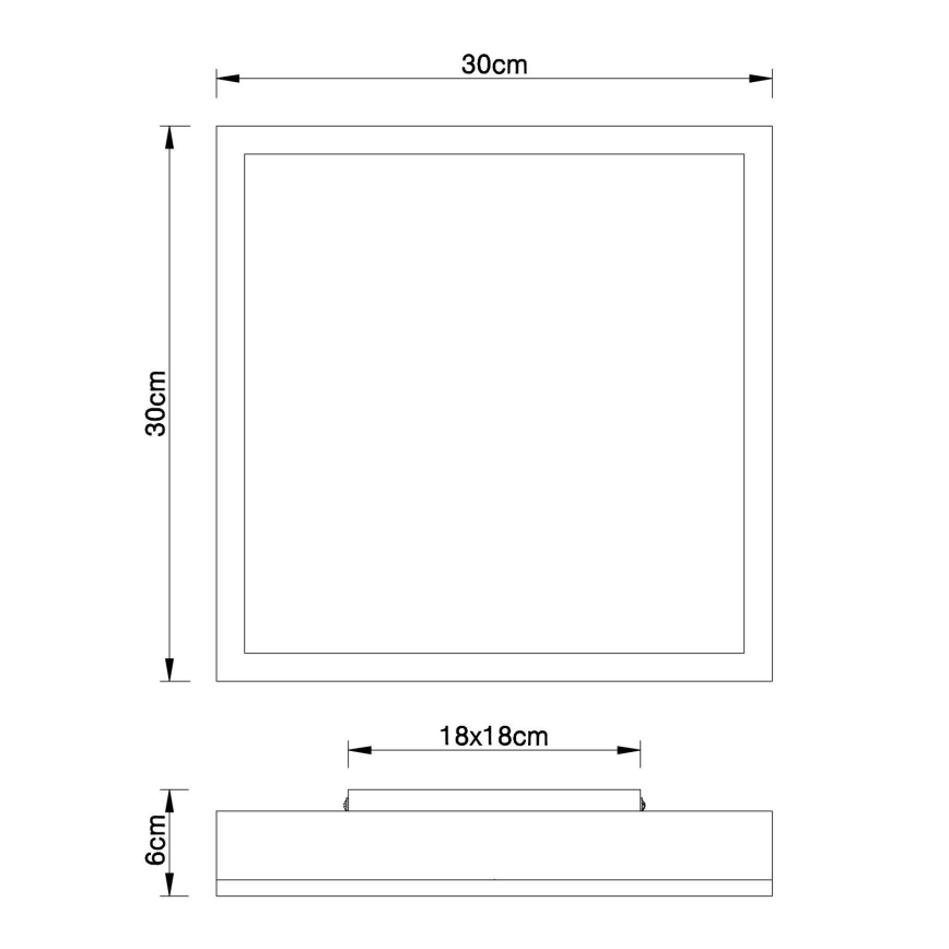 Globo - Светодиодный потолочный светильник LED/12W/230V 3000K 30x30 см