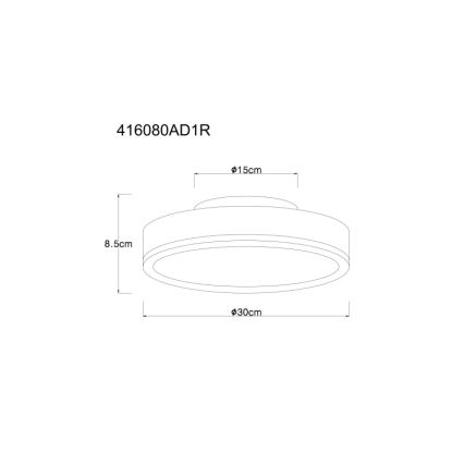 Globo - Стельовий LED світильник LED/12W/230V 3000K діаметр 30 см