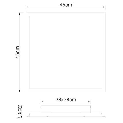 Globo - Світлодіодний стельовий світильник LED/24W/230V