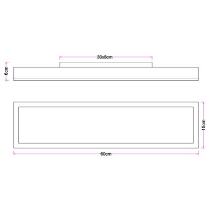 Globo - Стельовий LED світильник LED/18W/230V