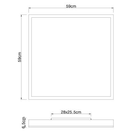 Globo - Стельовий LED світильник LED/36W/230V