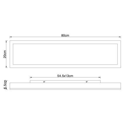 Globo - Стельовий LED світильник LED/24W/230V