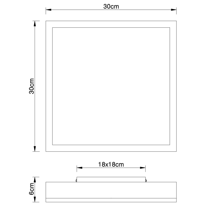 Globo - Светодиодный потолочный светильник LED/12W/230V 30x30 см коричневый