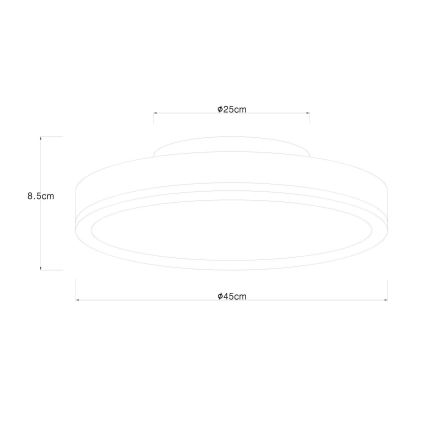Globo - Светодиодный потолочный светильник LED/24W/230V диаметр 45 см коричневый