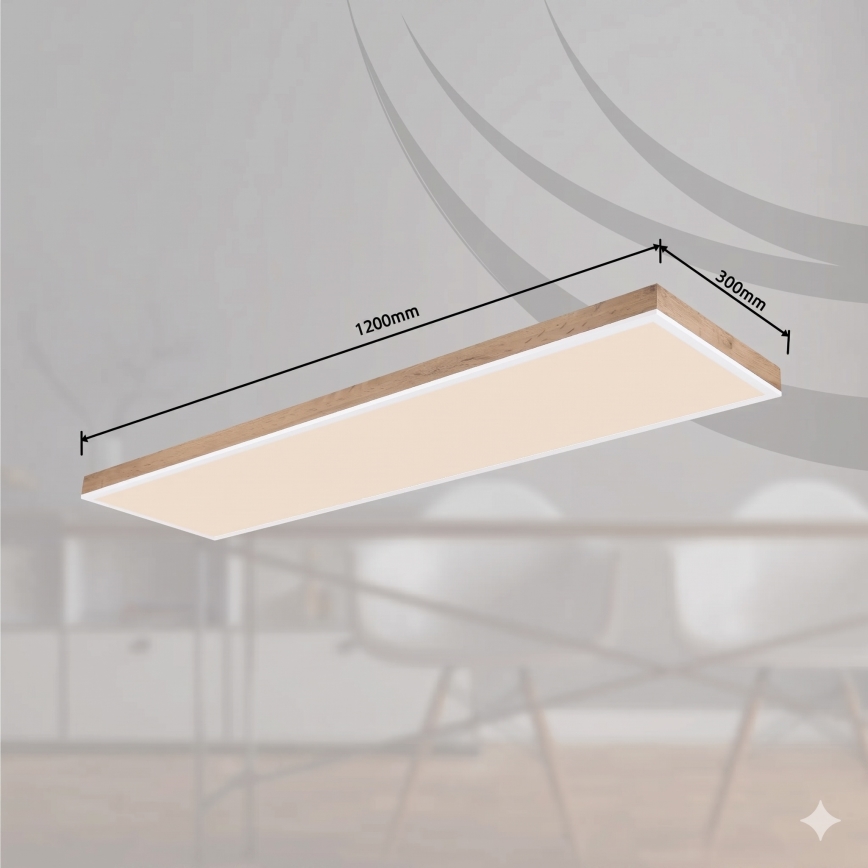 Globo - LED стельовий світильник з регульованою яскравістю LED/36W/230V 2700-6500K коричневий/білий + пульт дистанційного керування