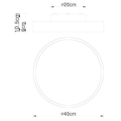 Globo - Светодиодный потолочный светильник с регулированием яркости LED/24W/230V + дистанционное управление