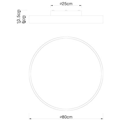Globo - Стельовий LED світильник з регулюванням яскравості LED/60W/230V 3000-6000K + дистанційне керування