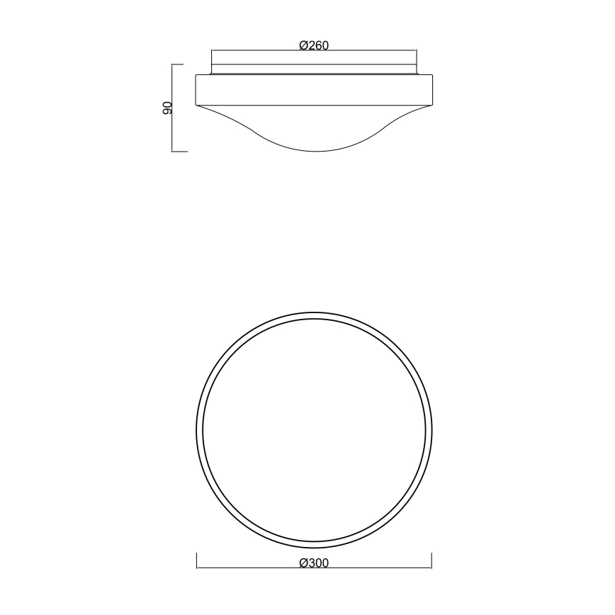 Globo - Стельовий LED світильник для ванної з датчиком LED/18W/230V IP44