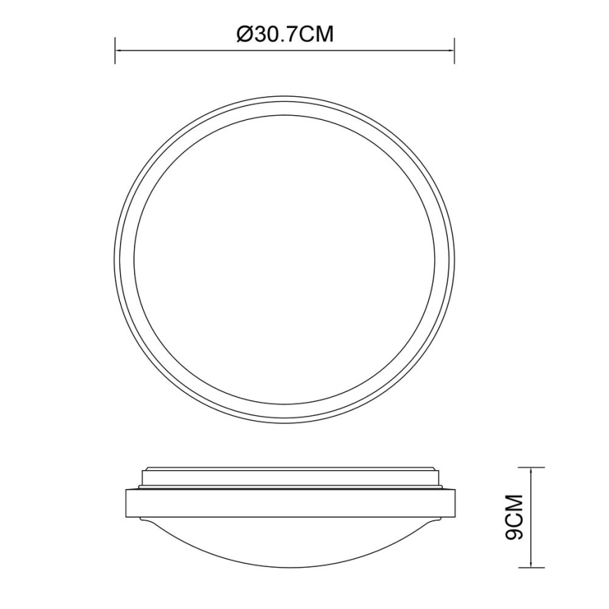 Globo - Стельовий LED світильник LED/12W/230V 307 мм 3000/4500/6000K