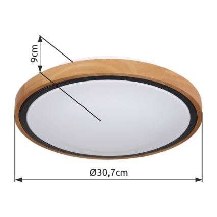 Globo - Стельовий LED світильник LED/12W/230V 307 мм 3000/4500/6000K