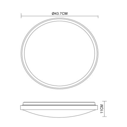 Globo - Стельовий LED світильник LED/24W/230V 3000/4500/6000K діаметр 43,7 см