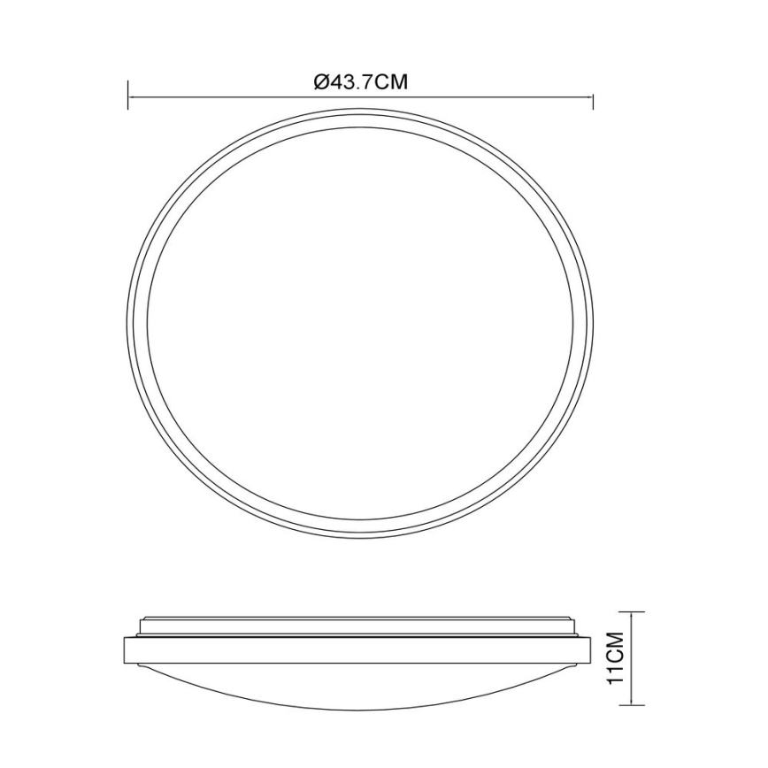 Globo - Стельовий LED світильник LED/24W/230V 3000/4500/6000K діаметр 43,7 см