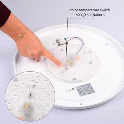 Globo - Светодиодный потолочный светильник LED/24W/230V 437 мм 3000/4500/6000K