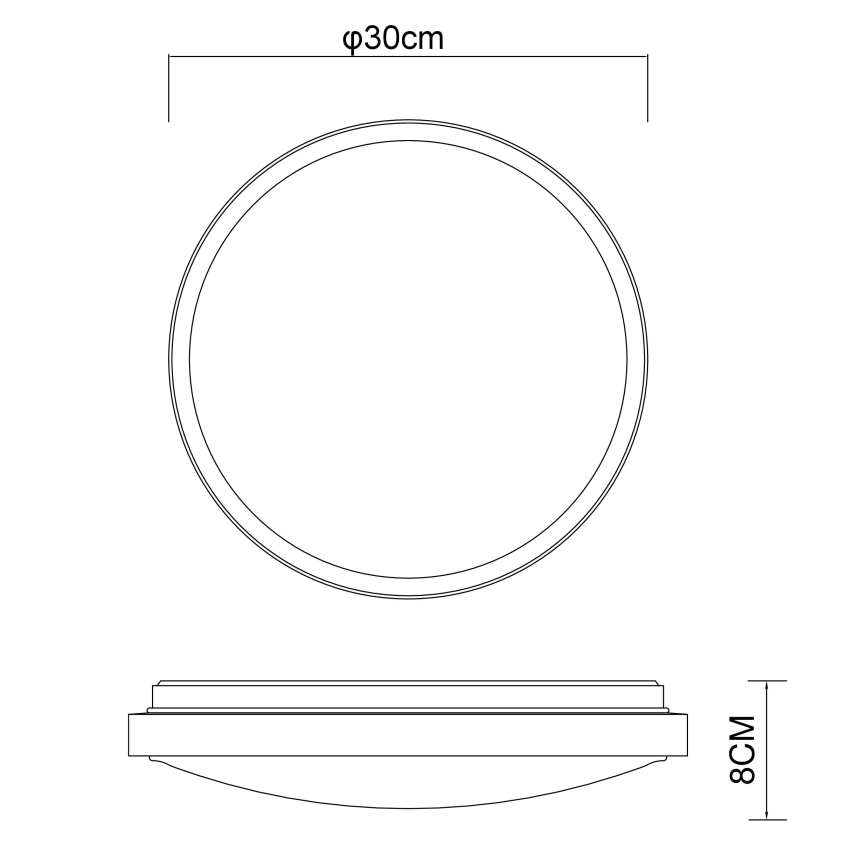 Globo - Стельовий LED світильник LED/12W/230V 3000/4500/6000K діаметр 30 см