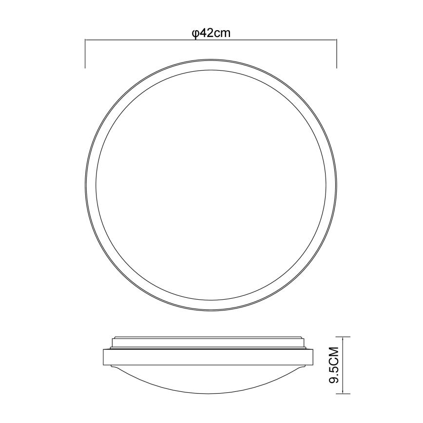 Globo - Стельовий LED світильник LED/24W/230V 3000/4500/6000K діаметр 42 см