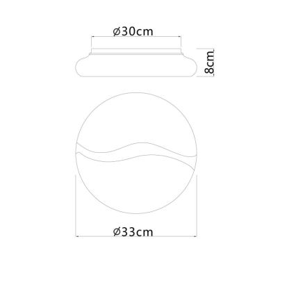 Globo - Стельовий LED світильник LED/24W/230V 3000/4200/6000K діаметр 33 см