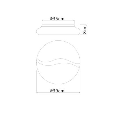 Globo - Стельовий LED світильник LED/24W/230V 3000/4200/6000K діаметр 39 см