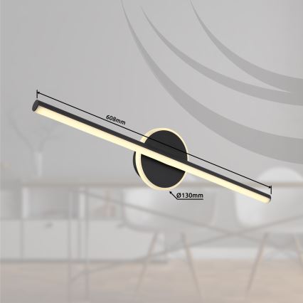 Globo - LED Підсвітка для дзеркала для ванної LED/10W/230V 60,8 см IP44 чорний