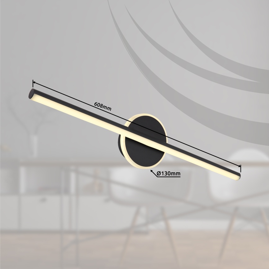 Globo - LED Підсвітка для дзеркала для ванної LED/10W/230V 60,8 см IP44 чорний