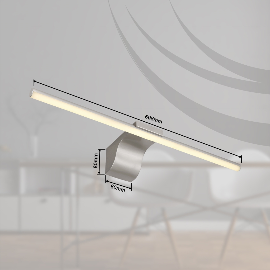 Globo - LED Підсвітка для дзеркала для ванної LED/10W/230V 60,8 см IP44 глянцевий хром