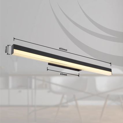 Globo - Светодиодный настенный светильник LED/12W/230V 3000/6000K 60 см черный
